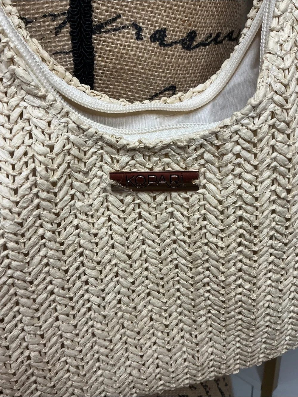 Raffia Woven Hobo Bag by Kopari